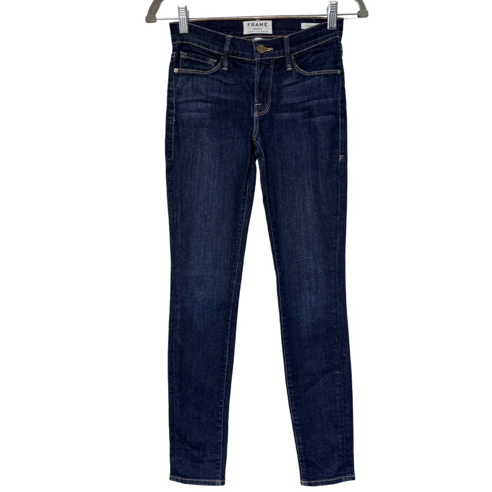 {Frame} "Le Skinny de Jeanne in Queensway" Stretch Denim Jeans